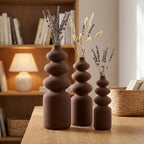 Nordic Vase FUZZY Skulptur-Vase in 5 Größen | Schlanke matte Vase für Trockenblumen