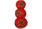 Tomatenförmige Keramikvase | Rote glasierte Blumenvase für Küche & Tisch