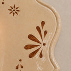 Keramik Wand Kerzenhalter Beige, Handgefertigt, Mediterran, Boho Wanddekoration
