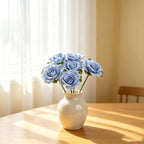 Keramik-Rosenblüte mit Stiel, Porzellanrose, Hochzeitsdekoration, Wohnaccessoire