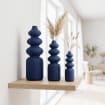 Nordic Vase FUZZY Skulptur-Vase in 5 Größen | Schlanke matte Vase für Trockenblumen